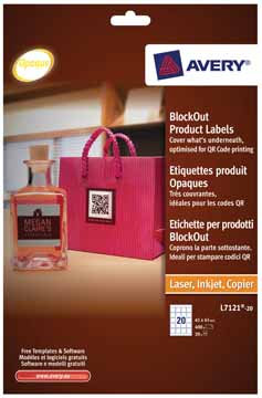 Etiketten Avery Product 20 etik/bl 45x45mm wit (20)