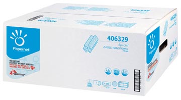 Handdoeken Papernet Z-Vouw 22x24cm 2-laags 200vel wit (20)