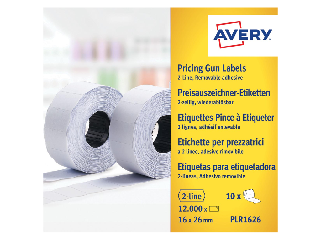 Etiketten Avery Prijstang afneembaar 16x26mm 1.200 etik/rol wit (10)