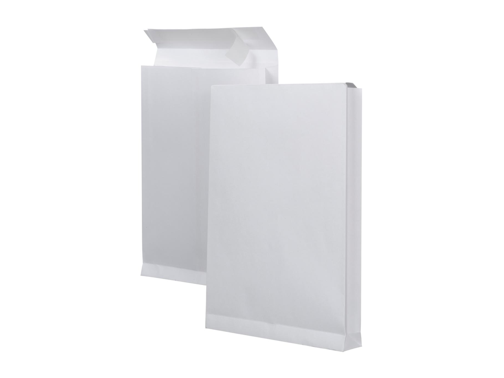 Zakomslag met balg Bong 229x324x38mm + strip wit (125)