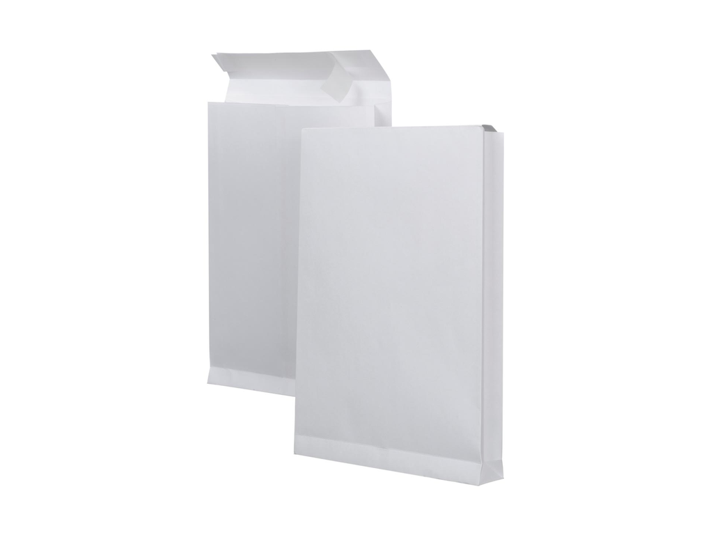 Zakomslag met balg Bong 262x371x38mm + strip wit (125)