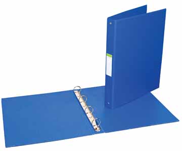 Ringmap Aurora PVC A4 4 O-ringen 25mm rug 40mm blauw