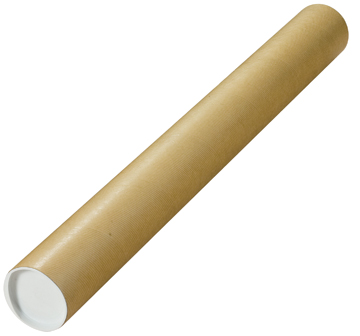 Verzendkoker Ø 80mmx75cm bruin + 2 deksels