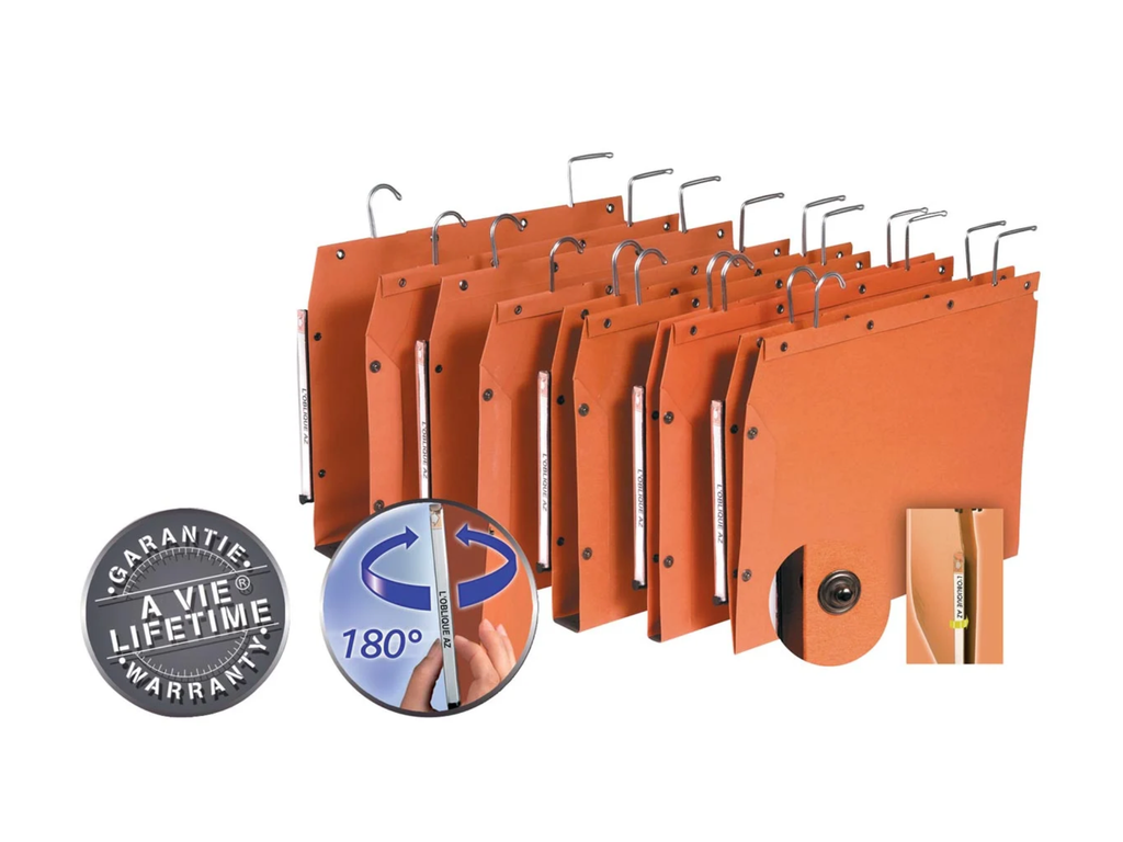 Hangmap Elba T.U.B metalen haken kast 330mm 30mm bodem oranje