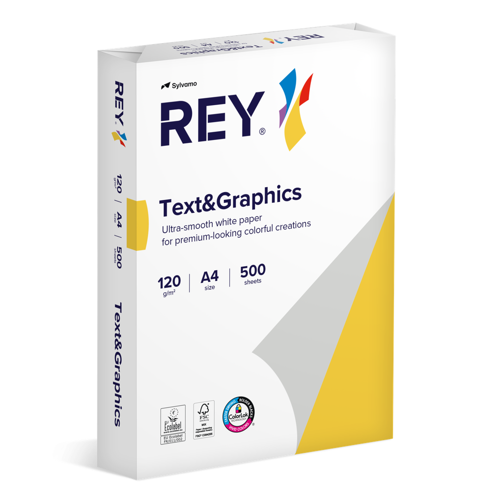 Rey text & graphics DIN A4 120gr wit (250) - FSC Mix 70%