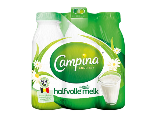 [CAT-C26103] Halfvolle melk Campina PET 50cl (24)