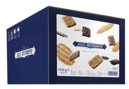 [CAT-C44222] Koek Jules De Strooper Jules' Selection 4 soorten 6,1g indiv. verpakt (300)