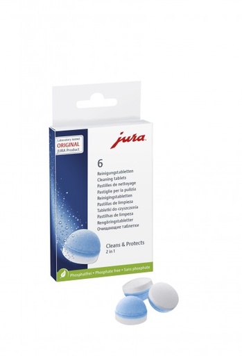 [CAT-TN0025] Reinigingstabletten Jura voor Jura koffieautomaat blister (6)