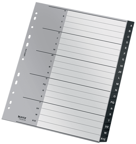 [ESS-12190000] Tabbladen Leitz Recycle PP A4 maxi A-Z 11-gaats zwart