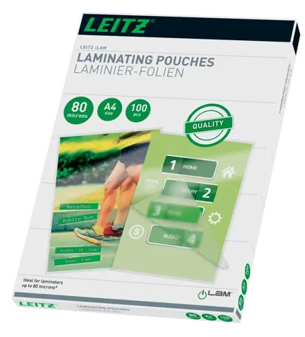[ESS-33818] Lamineerhoes Leitz iLam EVA A4 2x80µ glanzend (100)