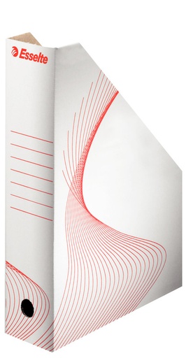 [ESS-493222] Tijdschriftencassette Esselte karton A4 80mm wit/rood