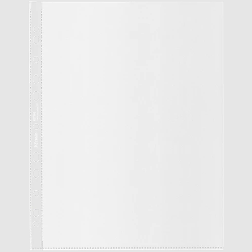 [ESS-627503] Showtas Esselte Premium 100% Recycled PP A4 maxi 100 micron 11-gaats gekorreld transparant (100)