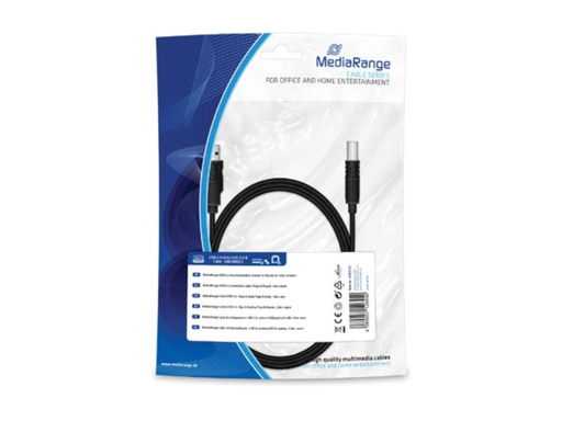 [ITA-MRCS101] Aansluitkabel Mediarange USB 2.0 A naar USB 2.0 B 1,80m 