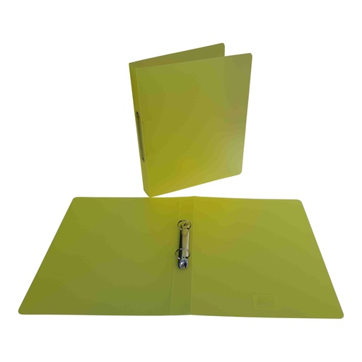 Ringmap Bronyl PP A4 2 O-ringen 25mm rug 35mm transparant geel