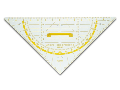 [KAN-1552W] Geodriehoek Aristo 80cm voor schoolbord met gradenboog