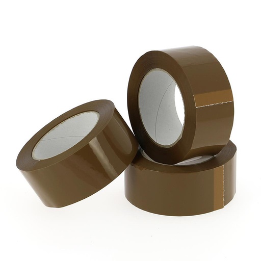 [TES-2103482H] Tape PP acryl geruisloos 48mmx100m havana