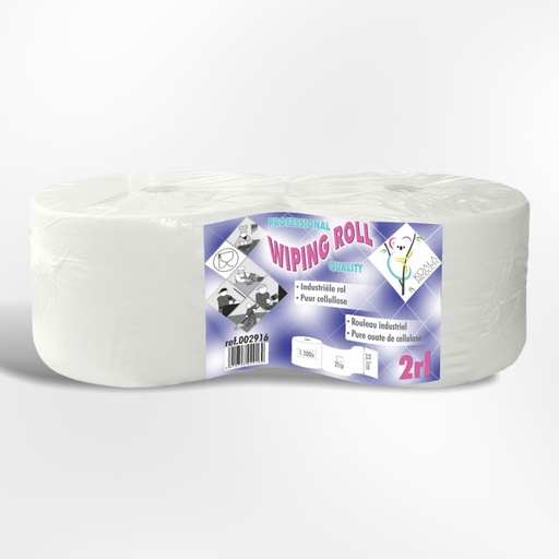 [OND-O002916] Poetsrol Koala maxirol 2-laags wit 1500vel (2)