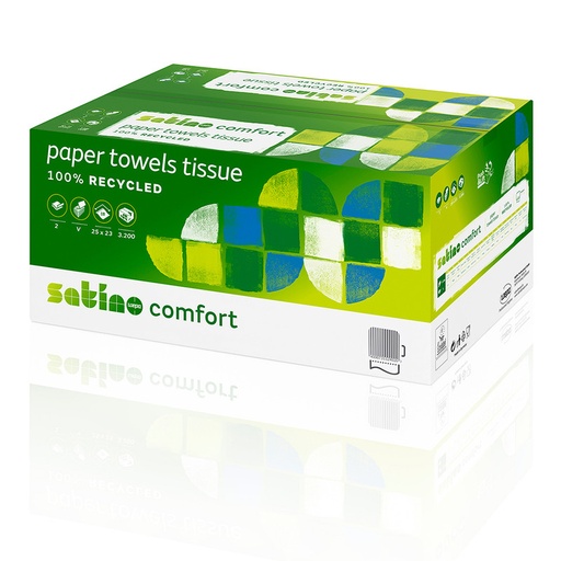 [OND-SAT10] Handdoeken Satino papier V-vouw 2 laags 25x23cm 160vel (20)