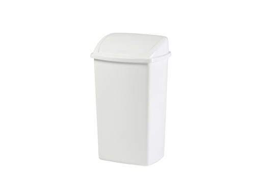[OND-VBAK01] Vuilnisbak Swing-fix kunststof met klapdeksel 50l wit