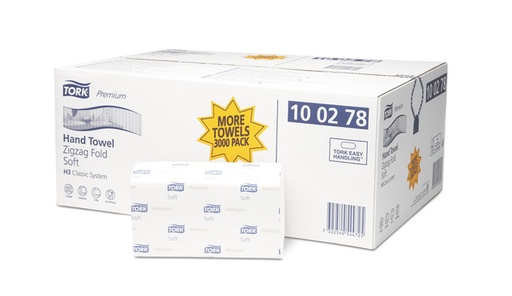 [OND-100278] Handdoeken Tork Premium Extra Soft H3 Z-vouw 2-laags 200vel (15) - FSC Mix Credit