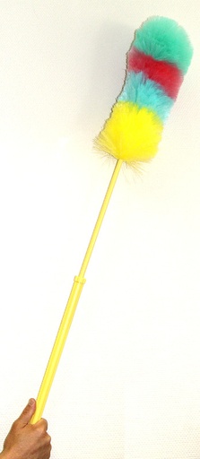 [OND-O001315] Plumeau in kunstvezel met telesteel 115cm