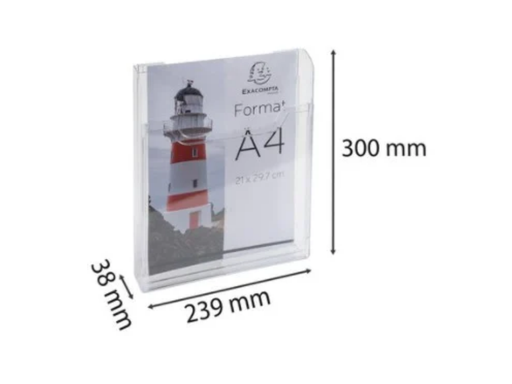 [EXA-65158D] Folderhouder wand Exacompta A4 staand 1-vaks transparant