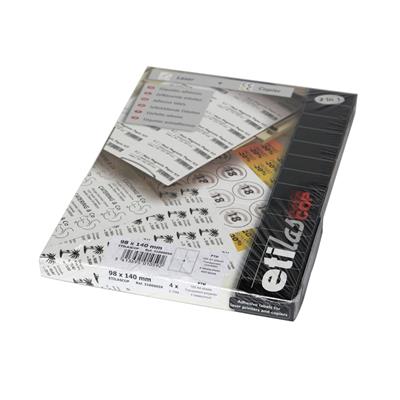 [ETI-31800059] Etiketten Etipage 04 etik/bl 98x140mm polyester mat transparant 100bl/d