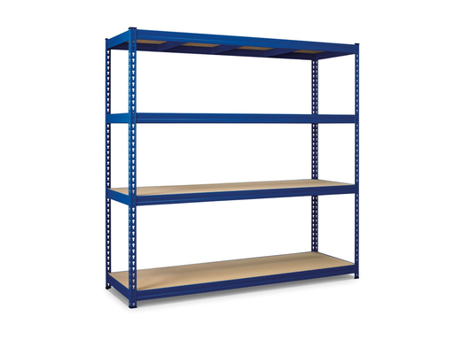[TIM-471014] Rek Avasco Robus 400 180x180x60cm metaal met 4 legborden blauw
