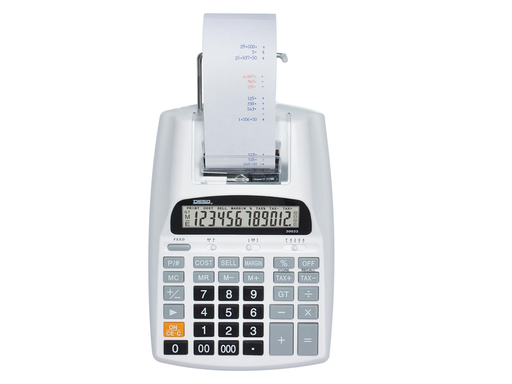 [TIM-30032] Rekenmachine met telrol Desq 30032 2- kleuren druk