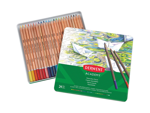 [TIM-2301942] Aquarelpotlood Derwent Academy blik assorti (24)