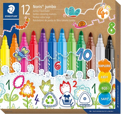 [TIM-328BC12] Viltstift Staedtler Noris 328 Jumbo assorti (12)