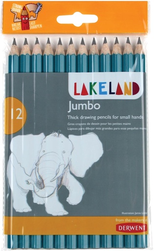 [TIM-700267] Grafietpotlood Derwent Lakeland Jumbo HB (12)
