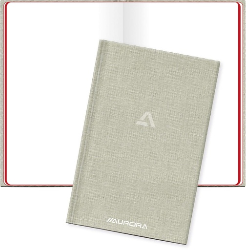 [TIM-2396SU] Copybook Aurora linnen kaft 14,5 x 22 cm blanco 192 blz grijs
