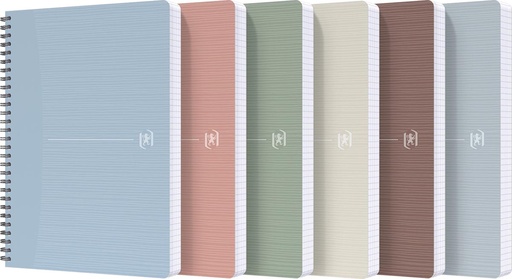 [TIM-4154141] Spiraalschrift Oxford rec'up Karton A5 geruit 5mm 180 blz assorti