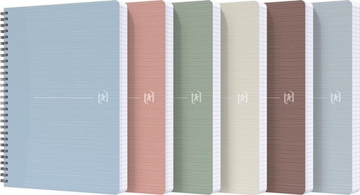 [TIM-4154142] Spiraalschrift Oxford rec'up Karton A5 gelijnd 180 blz assorti