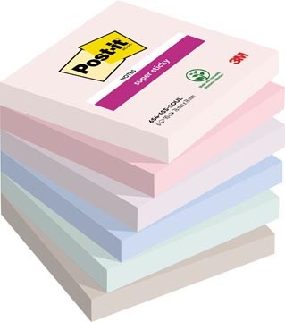 [TIM-654SSSO] Memoblok Post-It Super Sticky Notes Soulful 76x76mm 90vel assorti (6)