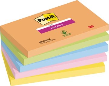 [TIM-655SSBO] Memoblok Post-It Super Sticky Notes Boost 76x127mm 90vel assorti (5)