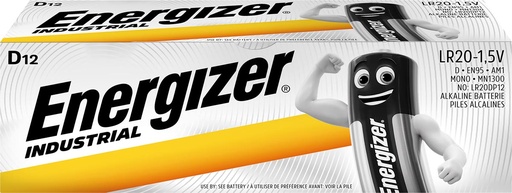 [E1087] Batterij Energizer Industrial D (12)