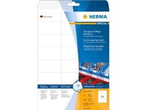 [HER-4695] Etiketten Herma A4 24 etik/bl 70x37mm weer- en waterbestendig (25)