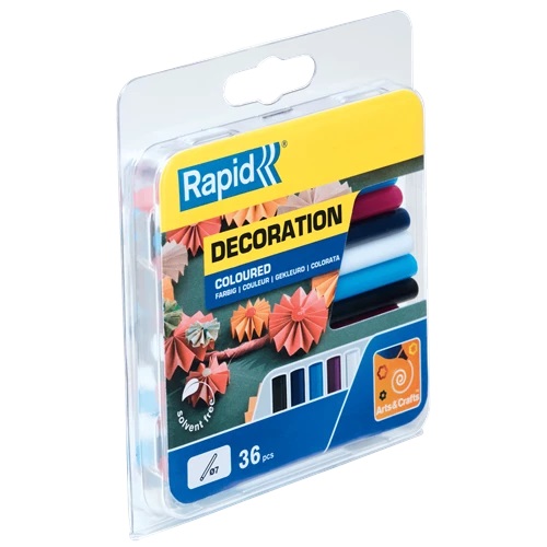 [ESS-5001363] Lijmpatroon Rapid 7mm zwart wit violet cyaan magenta