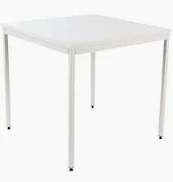 [MUB-TAFEL01] Tafel Eco ft L80 x D80 x H75cm poten grijs / blad grijs