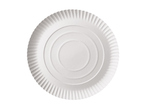[TIM-PS11130] Bord karton rond Ø26cm wit (100)