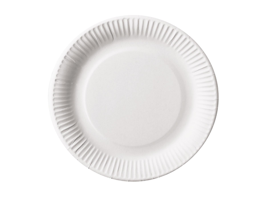 [TIM-PS11185] Bord karton rond Ø23cm wit (100)