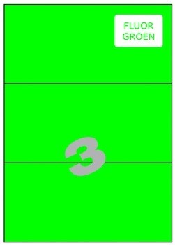 [ETI-ETIK07] Etiketten 03 etik/blad 210x99mm 600bl/d fluo groen