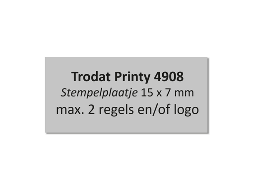 [TRO-TPL4908] Tekstplaatje voor Trodat Printy 4908 met inktkussen