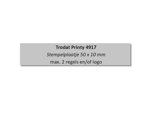 [TRO-TPL4917] Tekstplaatje voor Trodat Printy 4917 met inktkussen