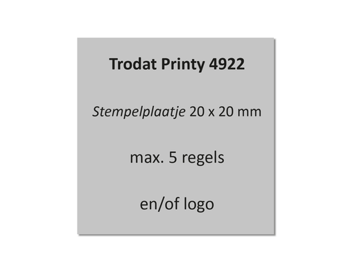 [TRO-TPL4922] Tekstplaatje voor Trodat Printy 4922 met inktkussen