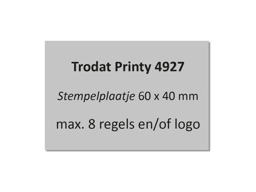 [TRO-TPL4927] Tekstplaatje voor Trodat Printy 4927 met inktkussen