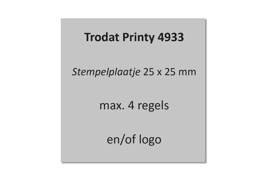 [TRO-TPL4933] Tekstplaatje voor Trodat Printy 4933 met inktkussen