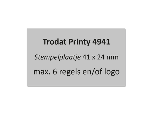 [TRO-TPL4941] Tekstplaatje voor Trodat Printy 4941 met inktkussen